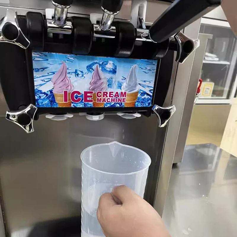 

Commercial Ice Cream Machine With Led Display Screens Soft Serve Ice Cream Machine Counter Top