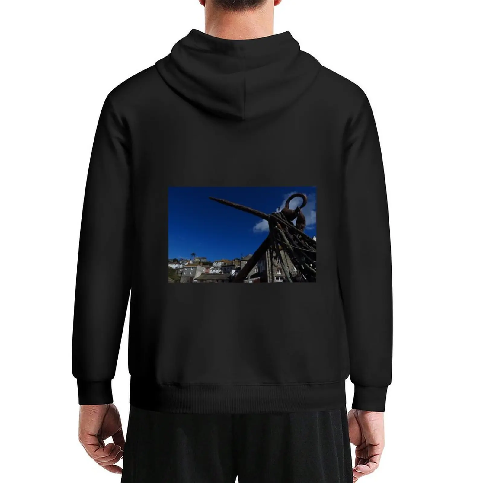 

The Anchor, Port Isaac, Cornwall Hoodie autumn new products men's autumn clothes mens clothes hoodie for men