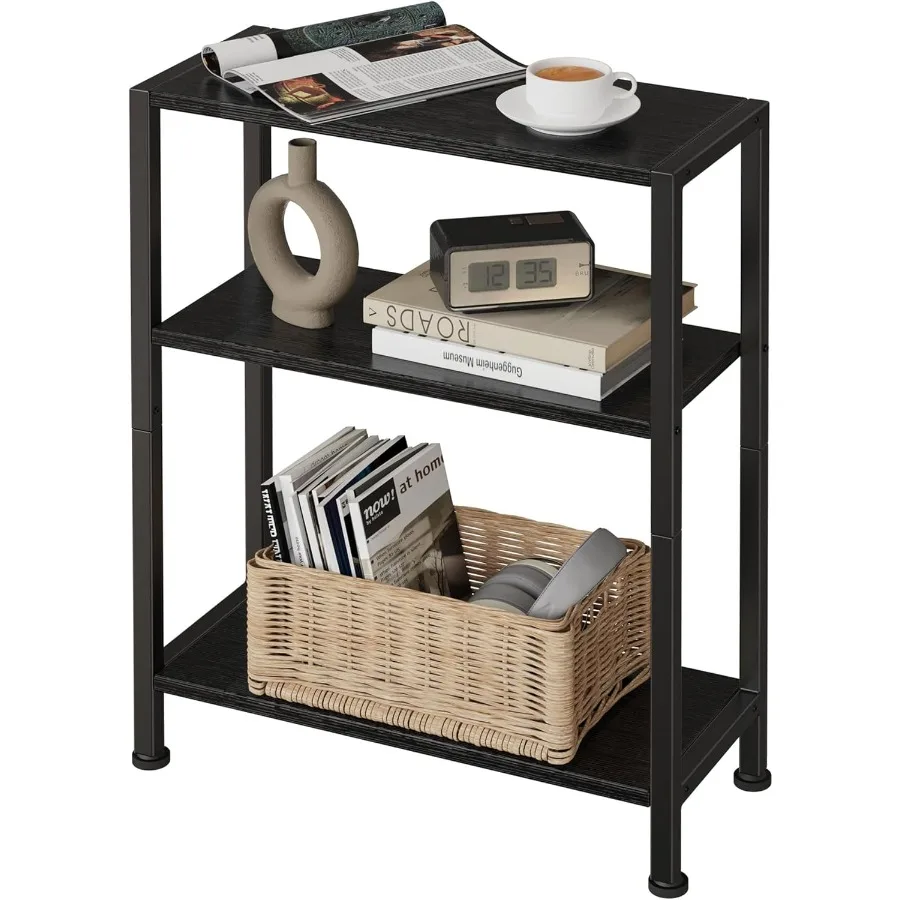 

3Tier Side Table Small EndTable Sofa SideTable for Narrow Spaces Slim EndTable NightstandTable Skinny Bedside Table for Living
