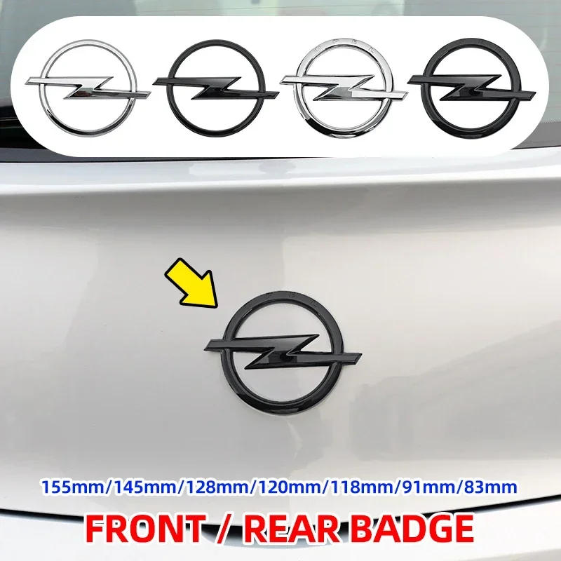 83/91/118/120/128/145/155mm for Opel Astra Insignia Corsa Zafira Car Front Grille Hood Bonnet Emblem Rear Trunk Badge Sticker