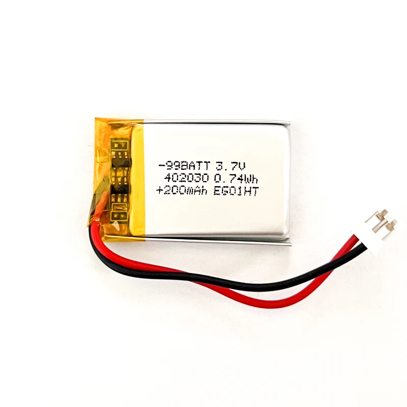 402030 200mAh 3.7V Lithium Polymer Battery for Smart Bracelet Voice Recorder GPS Camera Bluetooth Speaker Rechargeable Batteries