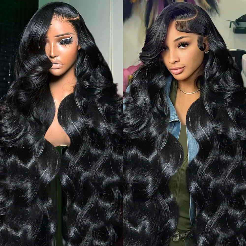 7x6 Body Wave Glueless Wigs Natural Color Wigs Brazilian Human Hair Wig 220% Density Pre Cut No Glue Wear Friendly Beginners 40 46 Inch Body Wave Human Hair Wig HD 13x6 Transparent Lace Frontal Brazilian