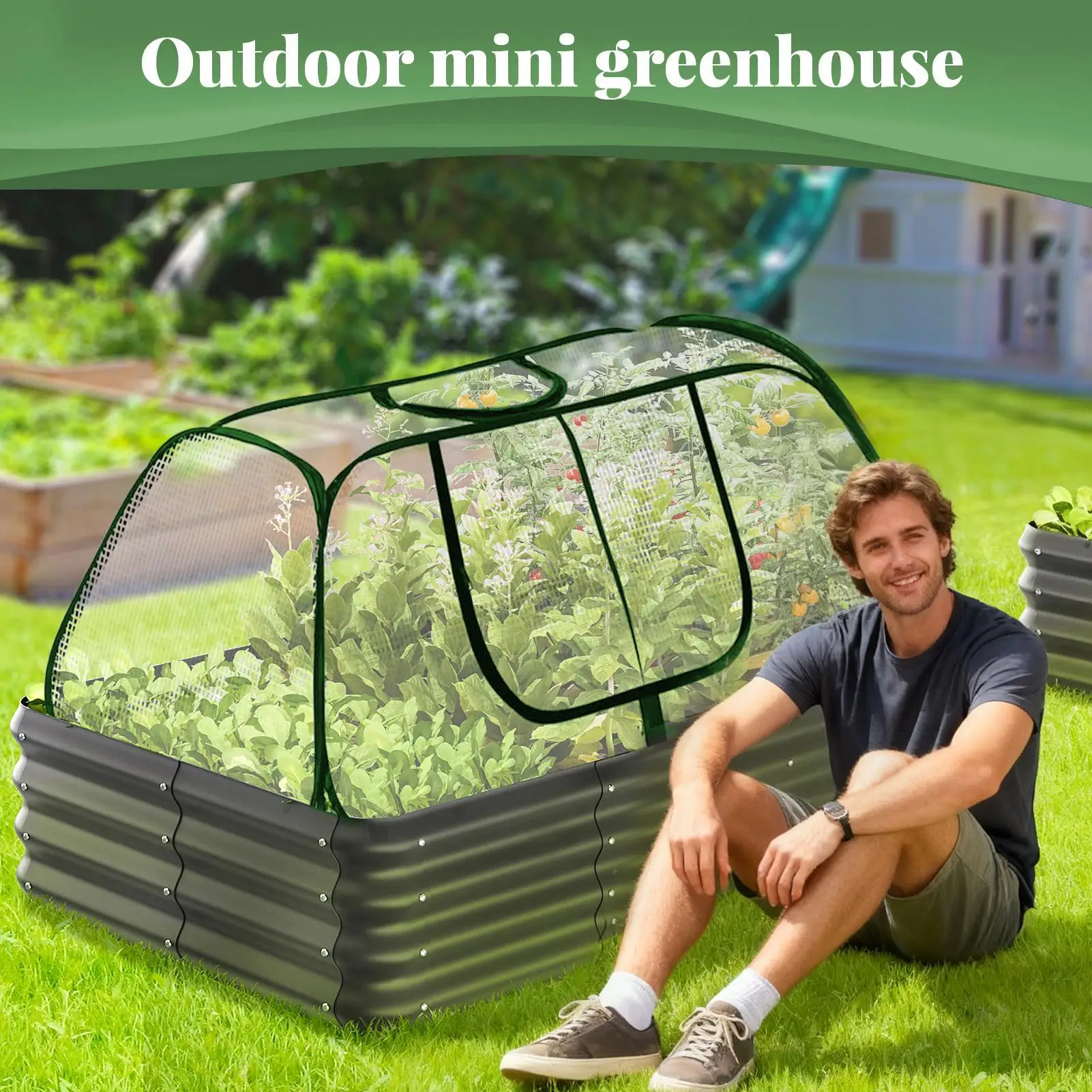 

Portable Green House Waterproof Tent With Door 45x 21.6inch Flower Accelerator Tents For Vegetable Seedling Flower Gardening