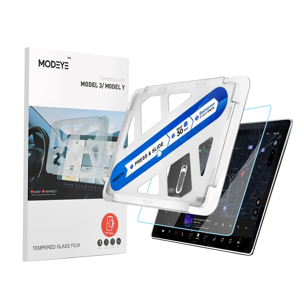 15 인치 자동차 GPS 중앙 제어 화면 필름 강화 유리 화면 보호기 테슬라 모델 3 Y 용 안티 블루 라이트 필름 Hd 필름