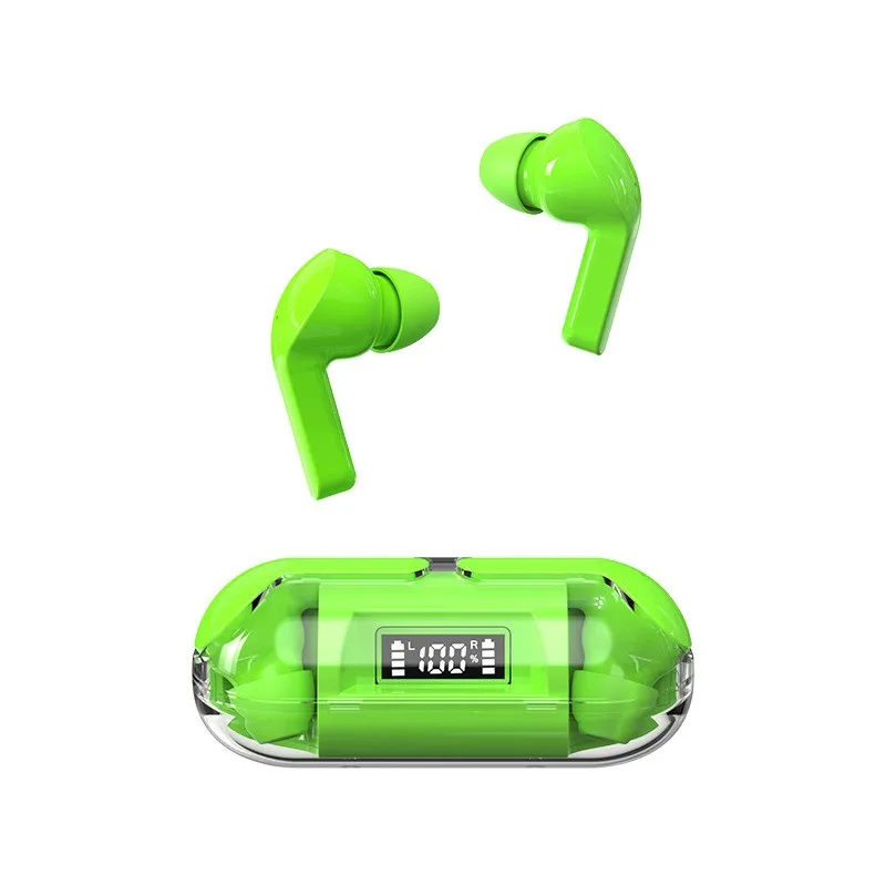 F20 Headset Wireless Bluetooth Earphones Sport Noise Reduction TWS Headphone Touch Control Transparent Shell LED Digital Display