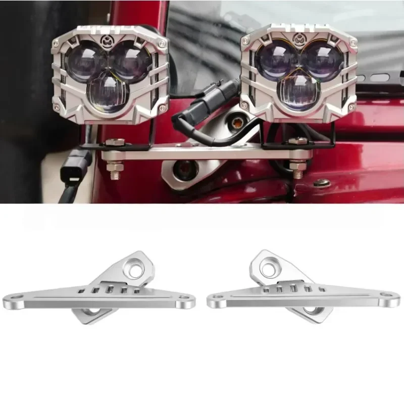 

3-Inch LED Work Light Set Color Auxiliary Bracket A-Column Double Lamp Bracket Spotlight Aluminum Alloy for Jeep Wrangler