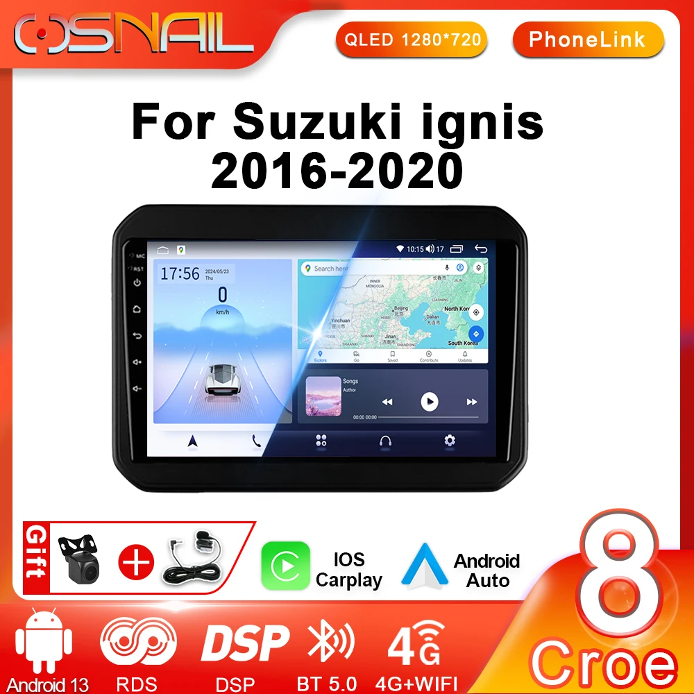 Car Radio For Suzuki Ignis 2016 - 2020 Android 13 Multimedia Video Player CarPlay GPS Navigation 2 din stereo receiver Autoradio