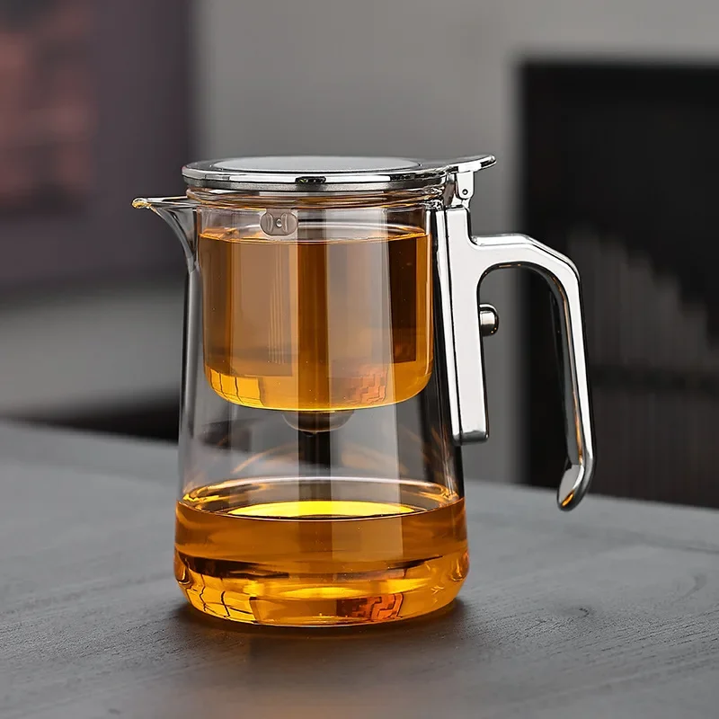 New tea infuser with tea-water separation, magnetic suction cup, heat-resistant glass filter, tea brewing device, kung fu set