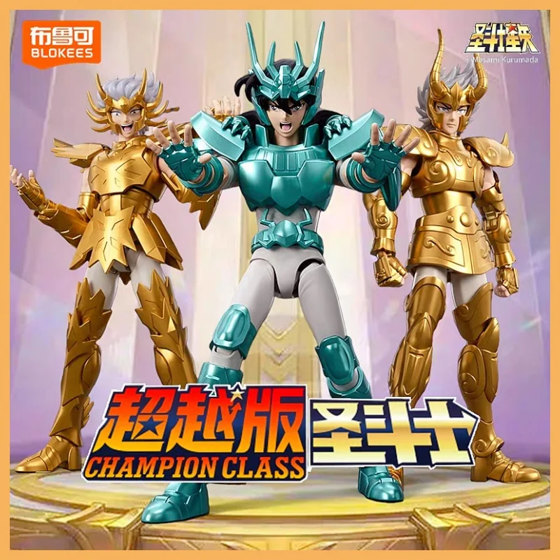 

Blokees Saint Seiya Action Figures Beyond Edition Capricorn Cancer Tianlong Assembled Brick Man Model Collectible Jointed Statue