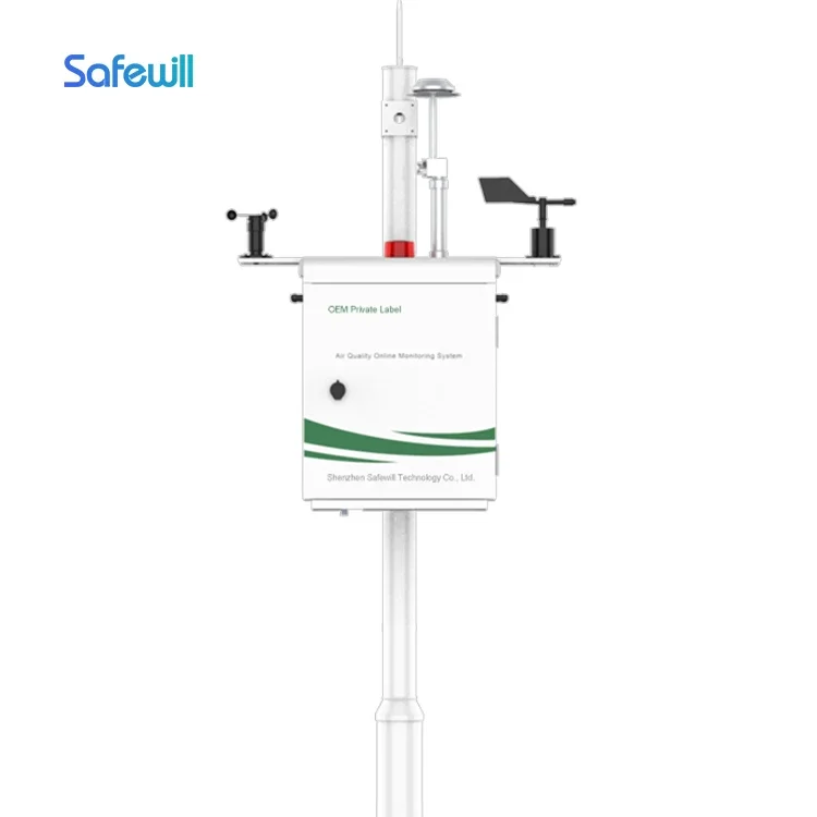 Safewill Wireless Weather Station Air Pollution Dust Monitor System ES80A-A6 Environmental Sensors for Continuous Monitoring