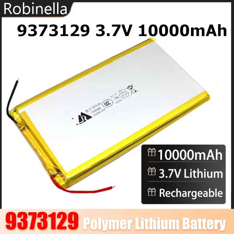1-10pcs 3.7v 9373129 Li-Polymer Battery 10000mAh Lithium Polymer Rechargeable Batteries for Toy Power Bank GPS  Smart Speaker