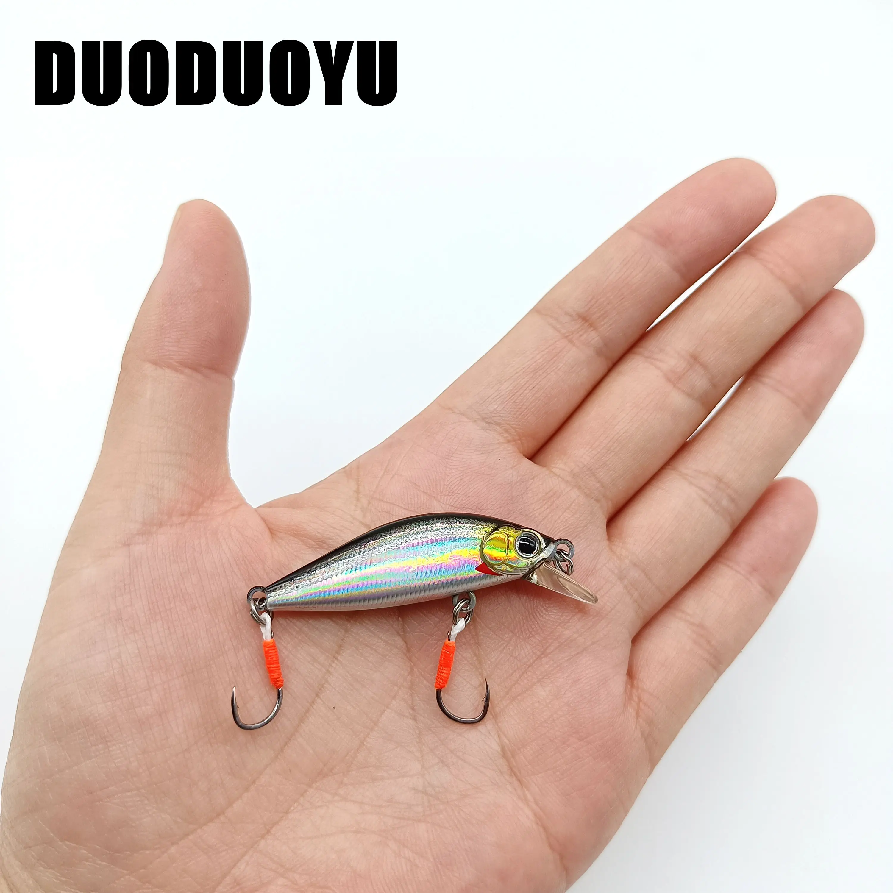 DUODUOYU 1PCS Neue Sinking Minnow Angeln Locken 3,2g/45mm Mini Barsch Pesca Wobbler Harten Köder mit 2 einzel Haken Angelgerät – Detail 1