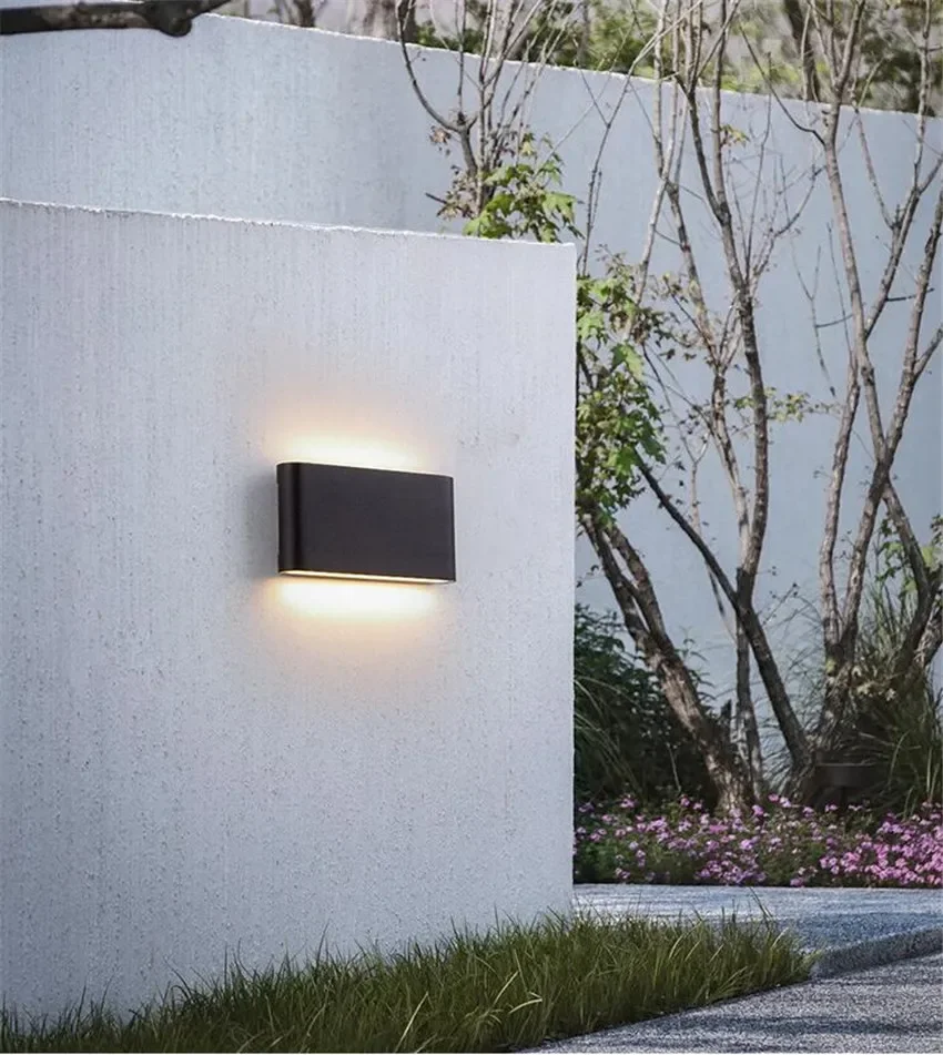 Outdoor Waterproof IP65 Wall Lamp 6W/12W  LED Wall Light Modern Indoor/Outdoor Decor Up Down Dual-Head Aluminum Wall Lamp
