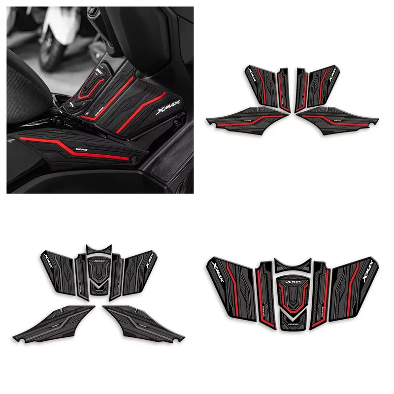 For YAMAHA XMAX300 2024 Years Motorcycle Rubber Fuel Tank Stickers Kits Of Bike Gas Pad Decoration And Protective Decals