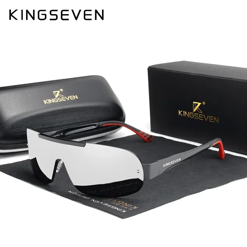 KINGSEVEN Vintage Mode Sonnenbrille Polarisiert Unisex Sport Outdoor Aluminiumrahmen Brillen Hochwertige Fahrrad-Sonnenbrille