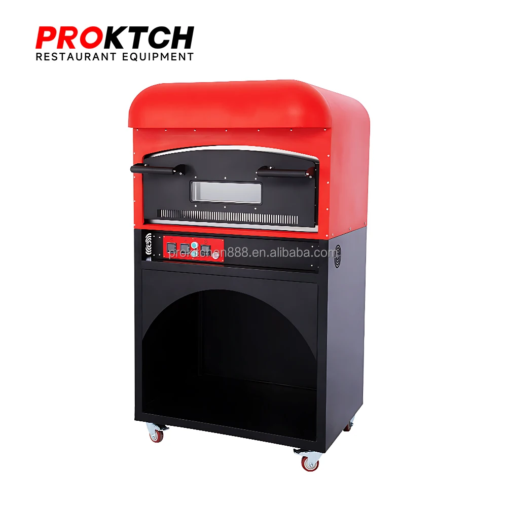 Commercial 600 Degree Electric Italian Naples Hot Brick Pizza Oven for Restaurant 90 Seconds Fast Baking Without Flipping