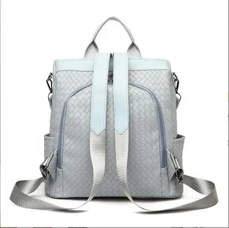 New Fashion High Quality Soft Leather Backpack Women's Large Capacity School Bag Travel Shoulder Bags Anti Theft Backpacks
