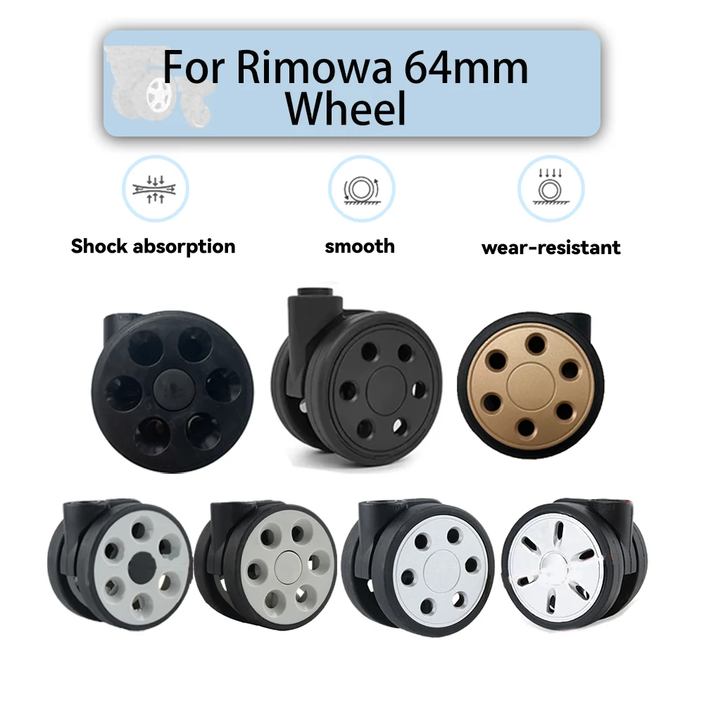 

Suitable For Rimowa 64mm Silent Wheel Universal Wheel Rimowa Luggage Luggage Repair Travel Accessories Wheels Smooth Effort