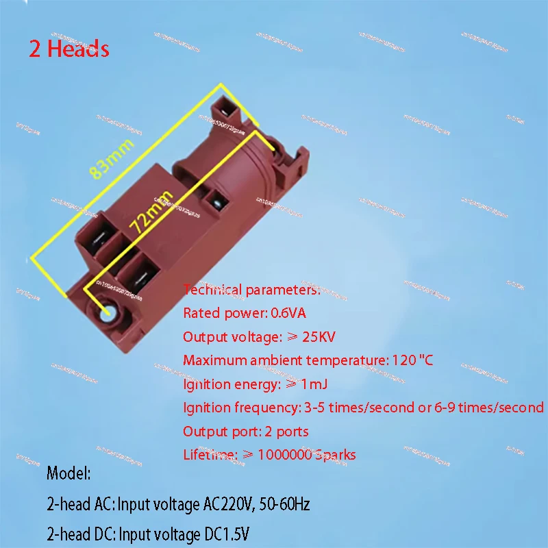 AC 220V DC 1.5V Gas Stove AC Pulse Safe Efficient Pulse Igniter 4 Terminal Four Outlets Connections European Oven Stove Ignition