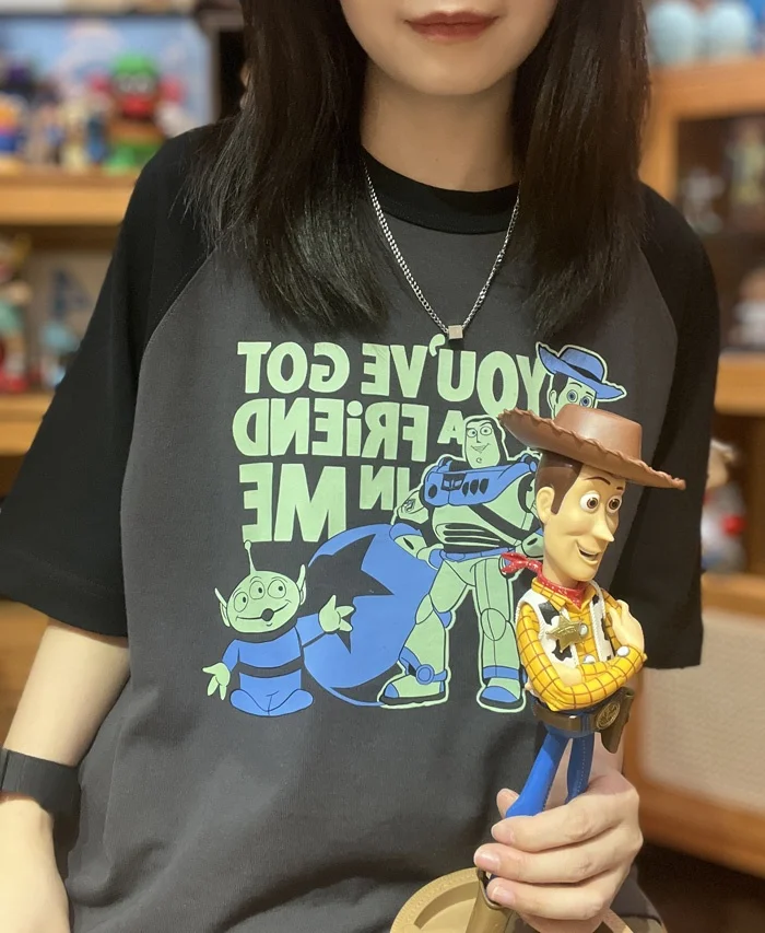 

Vintage Toy Story Hossain Thickened Loose Couple T-shirt Casual Style Printed Cotton Short Sleeve round Neck Regular Fit