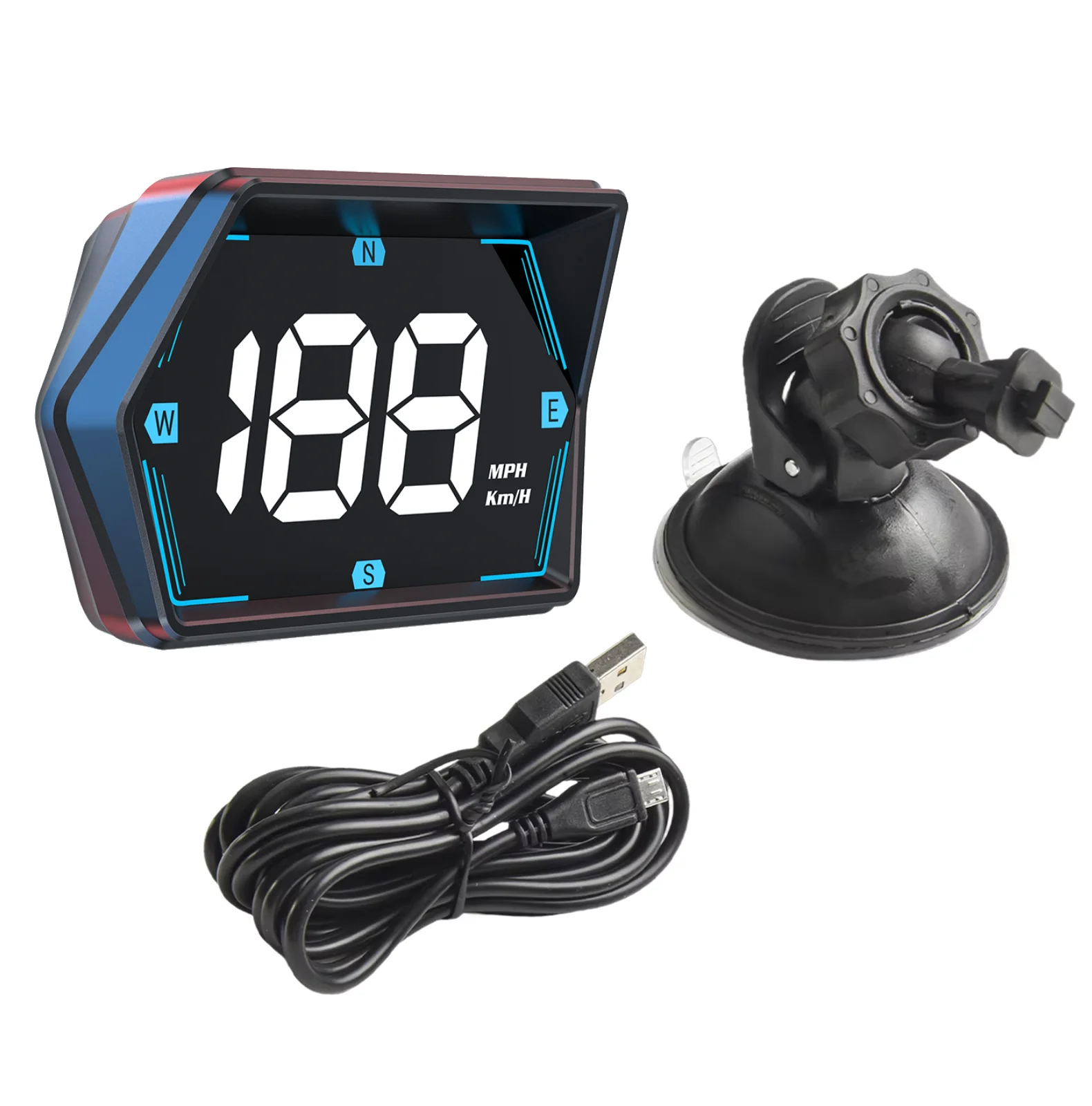 G20 High-Definition Car Head-Up Display Speedometer Switchable KM/H MPH, Colorful Ambient Light Hud Electronic for All Cars