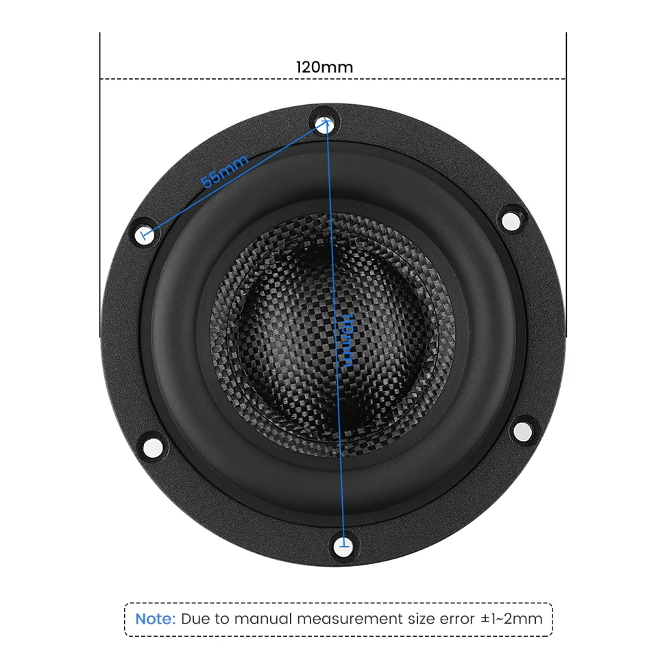 AIYIMA 1 Stück 4 Zoll Subwoofer Lautsprecher 4 8 Ohm 80W HiFi-Lautsprecher Audio Glasfaser-Membran Niederfrequenz Heimkino-Lautsprecher – Detail 6
