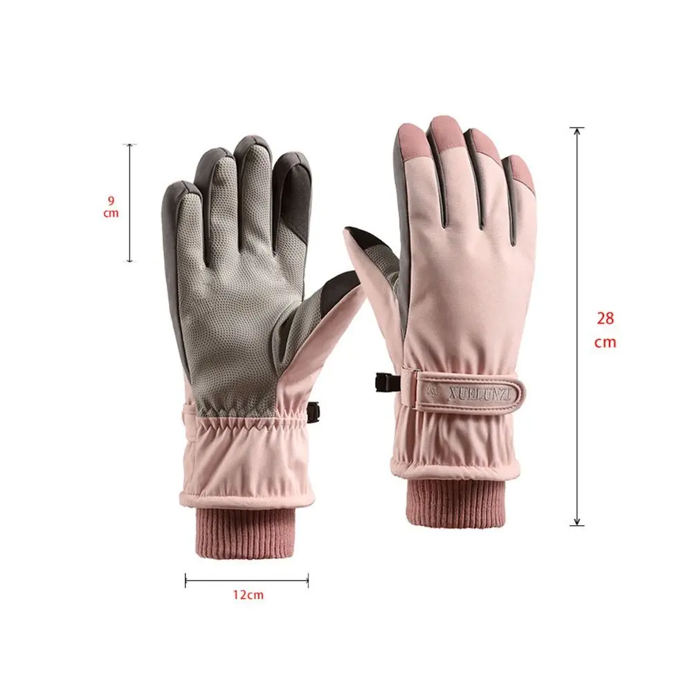 Ветрозащитный сенсорный экран плюс бархатные утолщенные теплые уличные варежки для снега, сноуборда, зимние лыжные перчатки, велосипедные спортивные перчатки