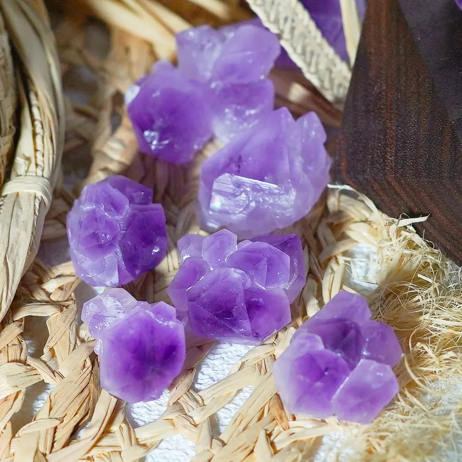 Natural Amethyst Flower Energy Room Decoration Healing Irregular Collection Gift Reiki Specimen Aquarium Chakra Ornament