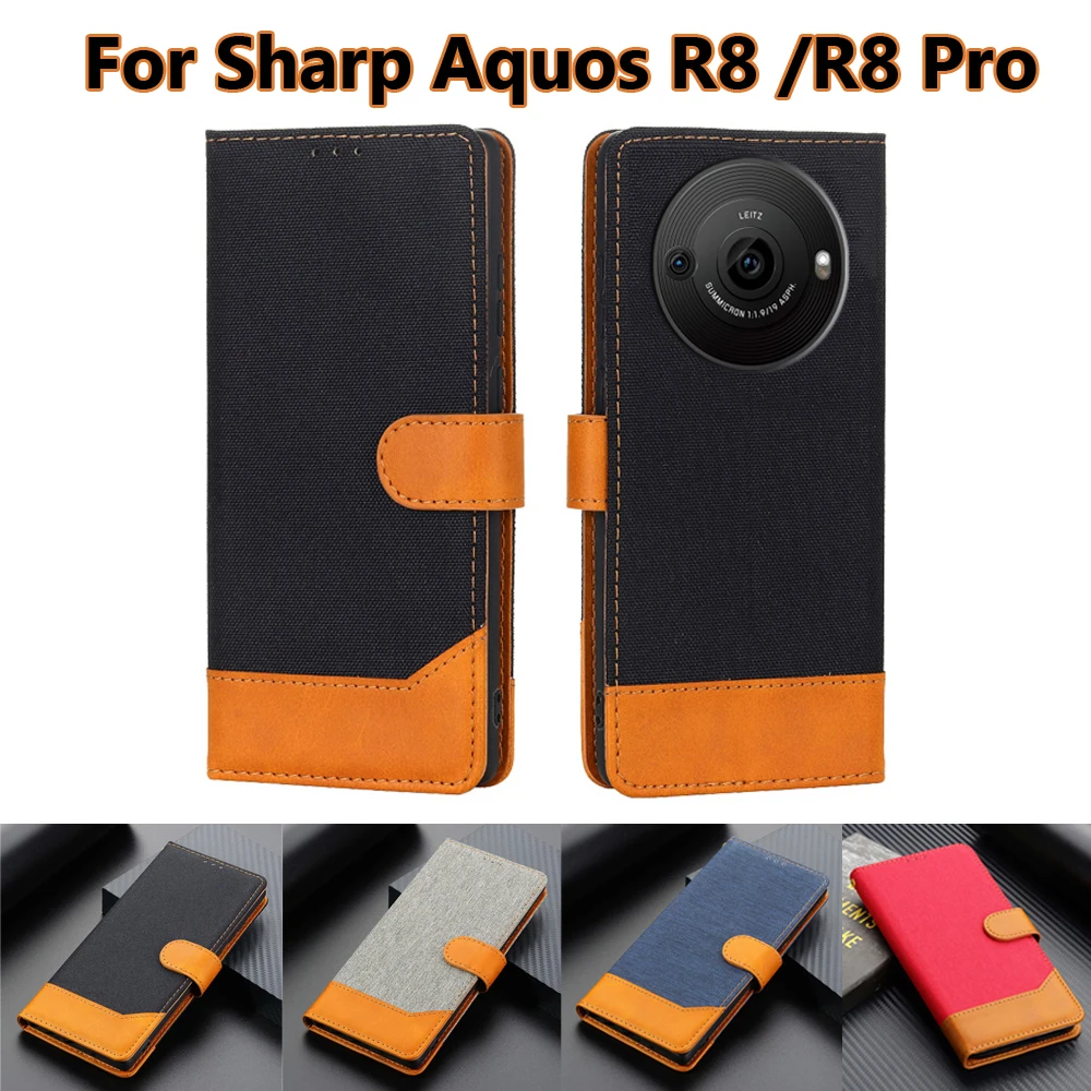 For чехол на Sharp Aquos R8 SH-52D Case Wallet Capa Funda Etui Book Phone Cases For Sharp Aquos R8 Pro SH-51D Leather Flip Cover