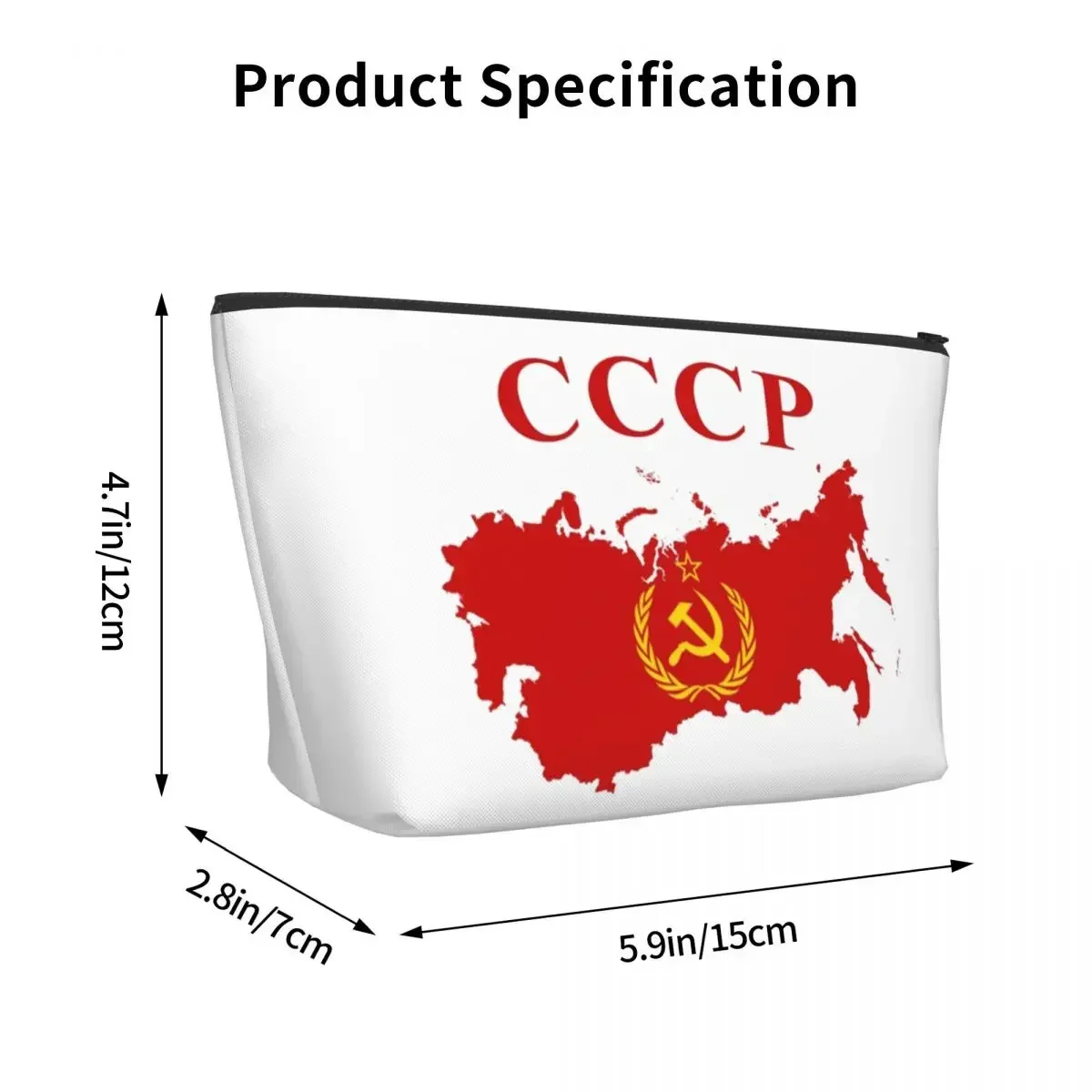 CCCP Star-Soviet-Union USSR  Travel Cosmetic Bag  Lipstick Bag Cosmetic Case Portable Organizer For Women Female Gift