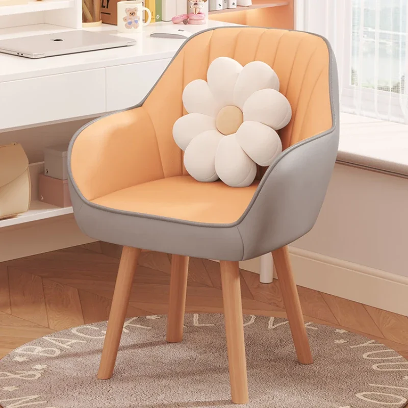 

Comfortable Prolonged Sitting Chair Leather Backrest Computer Seat Makeup Stool Study Dormitory Seat