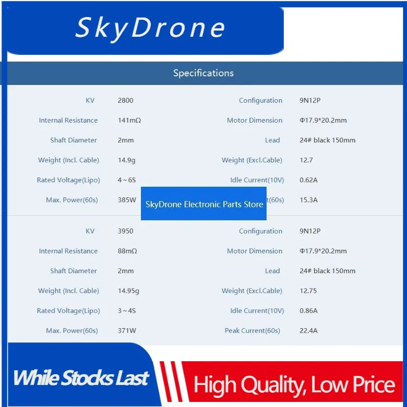 SkyDElT-Motor F1408-II Motor High Power Output Precision Balanced Low Vibration For FPV Freestyle Long Range