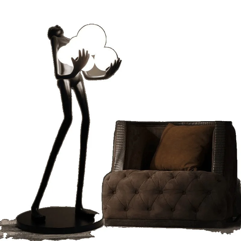 

Humanoid art sculpture ins personalized ball floor-to-ceiling bedroom ornament hotel lobby