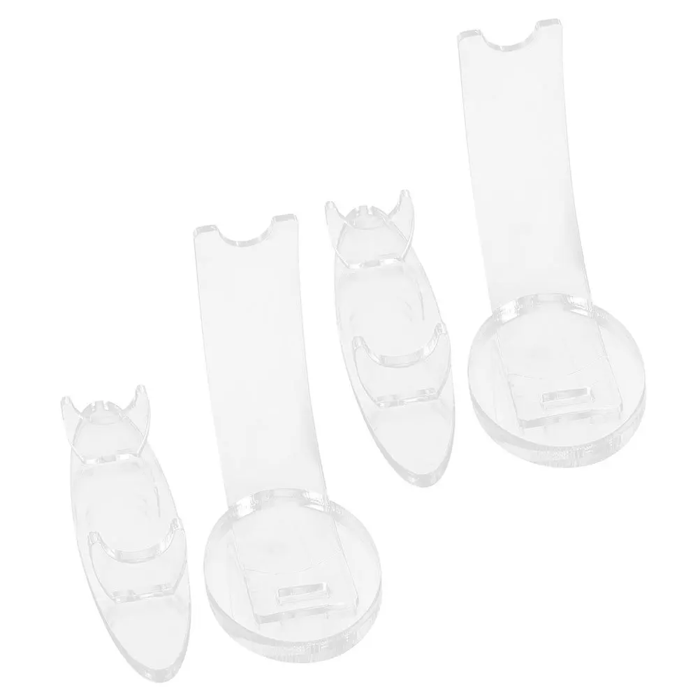 4Pcs Acrylic Makeup Brush Display Stand Pen Organizer Rack for Desk Storage Holder Brush Pen Stand Compact Countertop