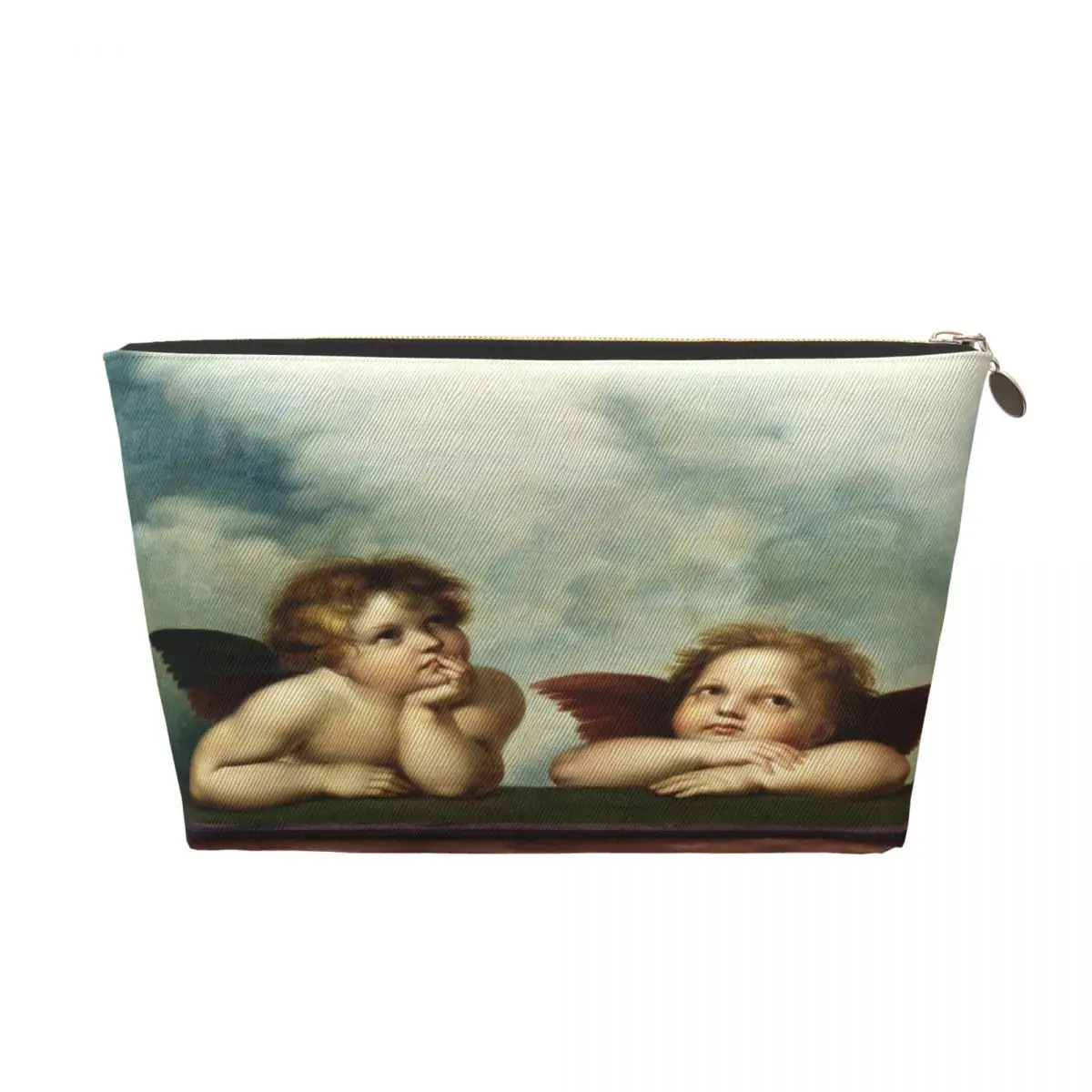 Custom Vintage Aesthetic Renaissance Angels Cosmetic Bag Large Capacity Cherub Wings Makeup Case Beauty Storage Toiletry Bags