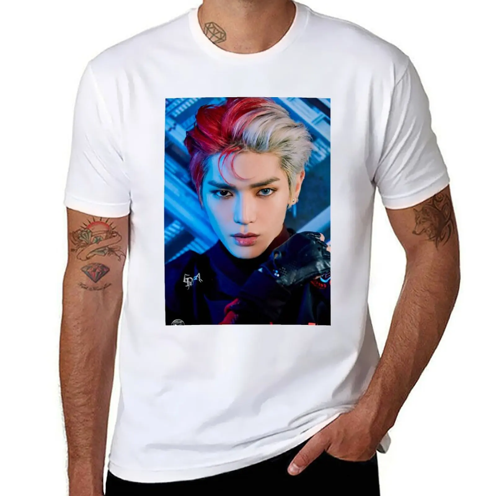 

SUPERM SUPER ONE 100 TAEYONG T-Shirt man graphic t shirt men t shirt cotton 100% T-Shirt