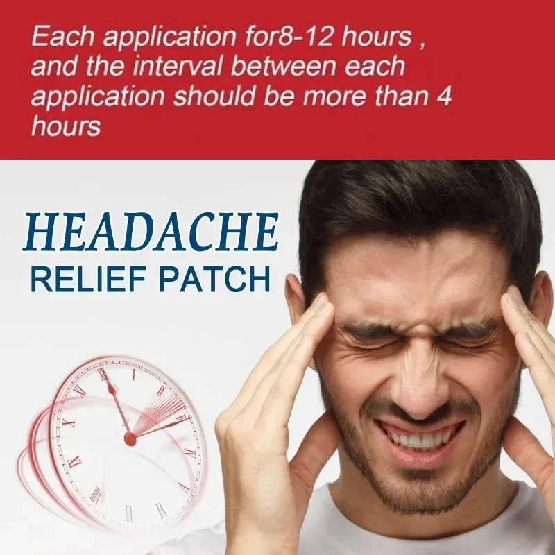 Headache Relief Patch Migraine Trigeminal Neuralgia Vertigo Dizziness Nerve Pain Treatment Plaster Brain Relax Soothing Care