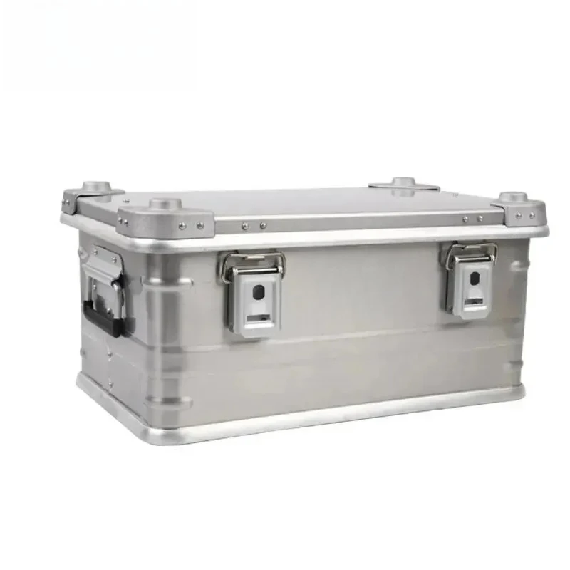 Out-door Storage Box Camping Pic-nic Travel Aluminum Alloy Large Capacity Box Sil-ver Storage Bag 30-80L