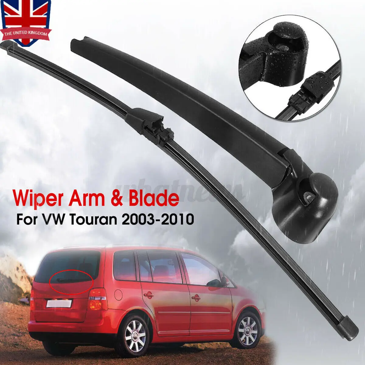 For Vw Touran 2003-2010 Rear Wiper Window Arm & Blade 16