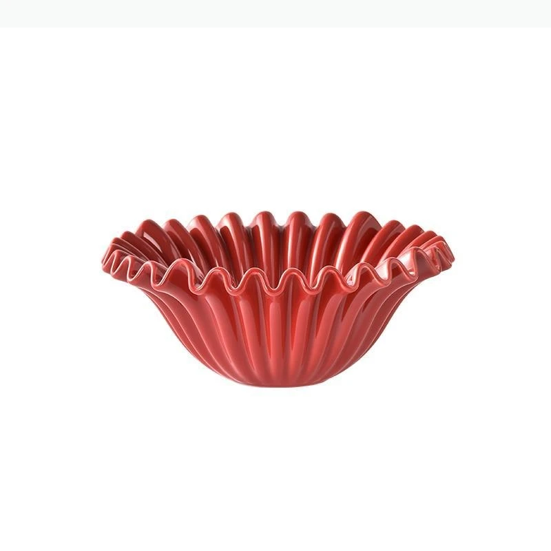 Irregular Ceramic Fruit Plate Desktop Storage Tray Snack Ornament Soup Plate Dessert Plates Dried Fruit
