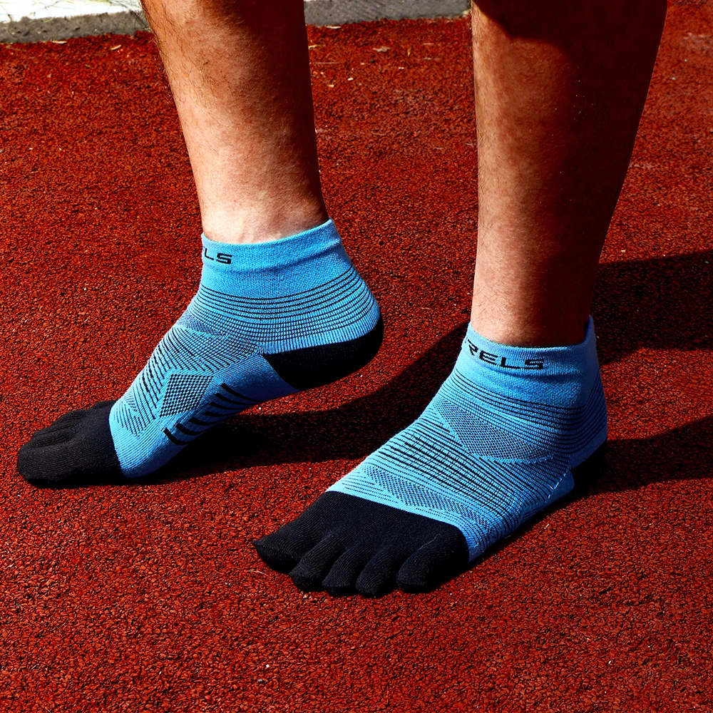 COOLMAX Fünf-Finger-Socken, leistungsstarke gepolsterte Zehensocken, feuchtigkeitsableitend, atmungsaktiv, schnell trocknend, Laufsportsocken – Detail 10