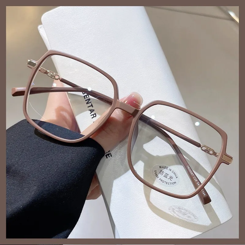2PCS Retro Transparente Gläser Anti Computer Strahlung Brillen für Frauen Männer Anti-Blau Quadrat Brillen