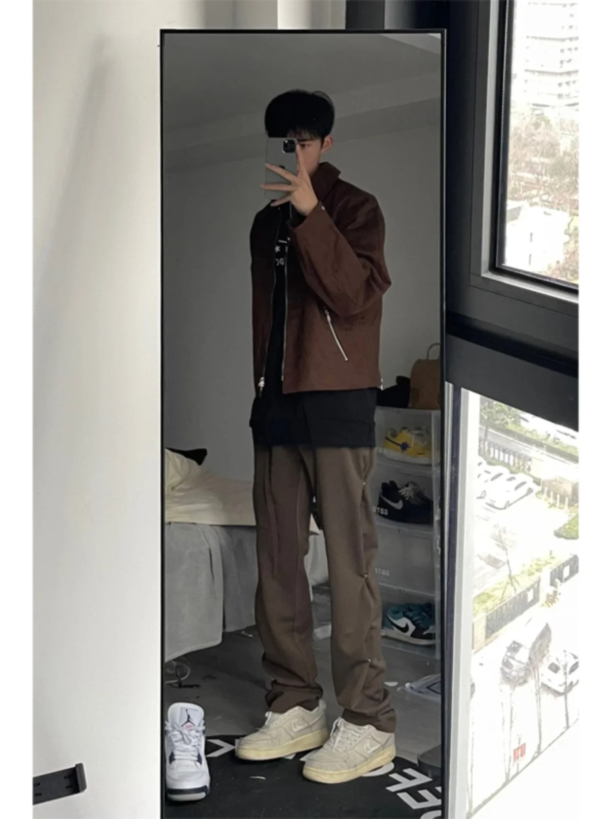 

American Sle Casual Pants Men's Design Sensation Small ence Buttoned Waistcoat Wooutter Workwear Trousers Autumn Faion