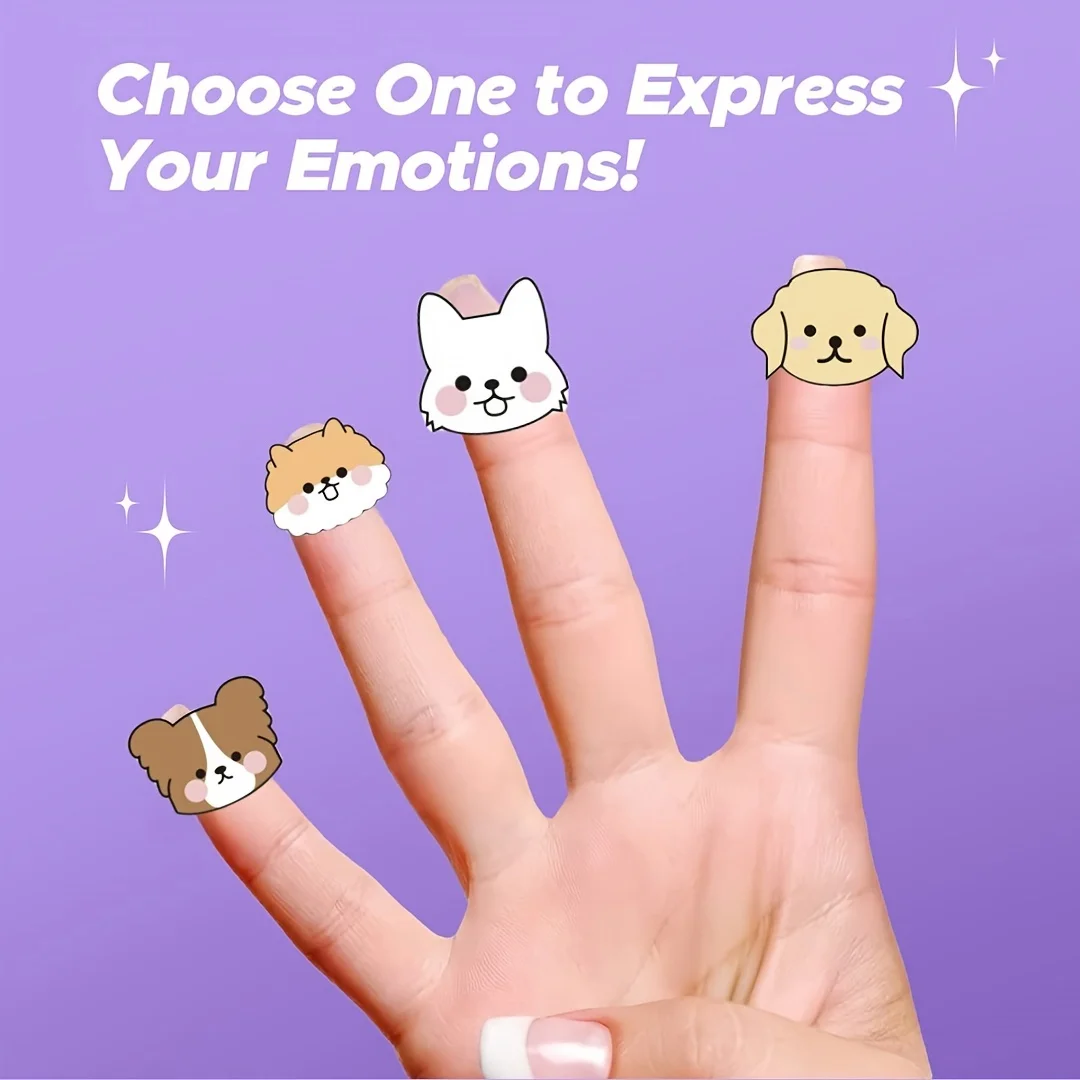 40 pegatinas para imperfecciones de dibujos animados de cachorros lindos: sin alcohol, sin fragancia, no tóxicas, resistentes al agua, adecuadas para todo tipo de piel