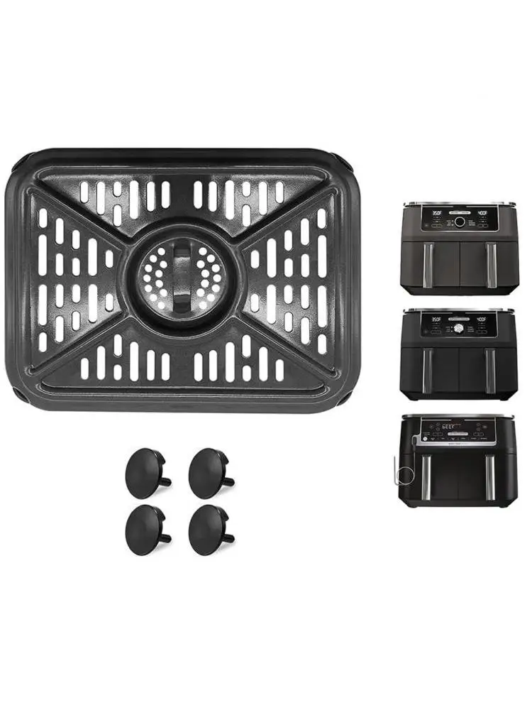 Plaque de gril pour friteuse à Air 1 Ser et 4 pare-chocs en caoutchouc pour friteuse à Air 550 DZ401 DZ550 10QT DualZone, accessoires de pieds en caoutchouc
