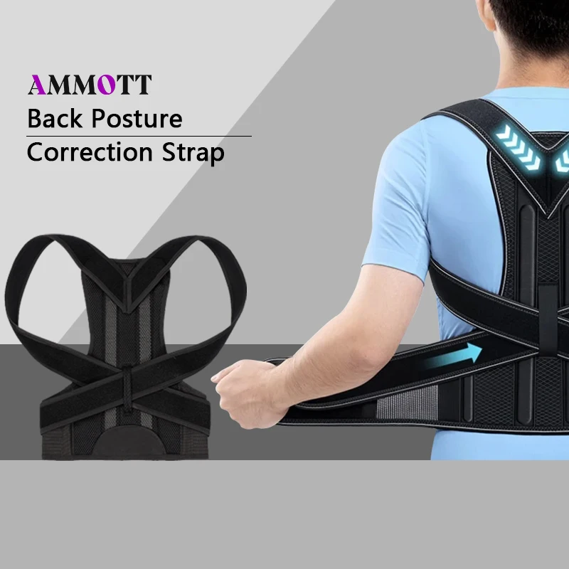 

1Pcs Invisible Keel Support Fixed Back Posture Correction Belt Anti Hunchback Correction Belt Breathable Spine Posture Corrector