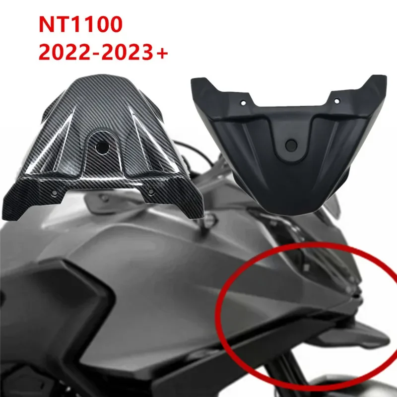 NT1100 Wheel Fender Beak Nose Fairing Extension Cover Extender Winglet Guard Carbon fiber look For Honda NT 1100 2022 Motorcycle