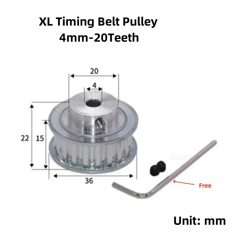 70/80/100/150/200/250/300XL Timing Belt Synchronous Pulley 10/20 Teeth Variable Speed Gear Model Mechanical Transmission