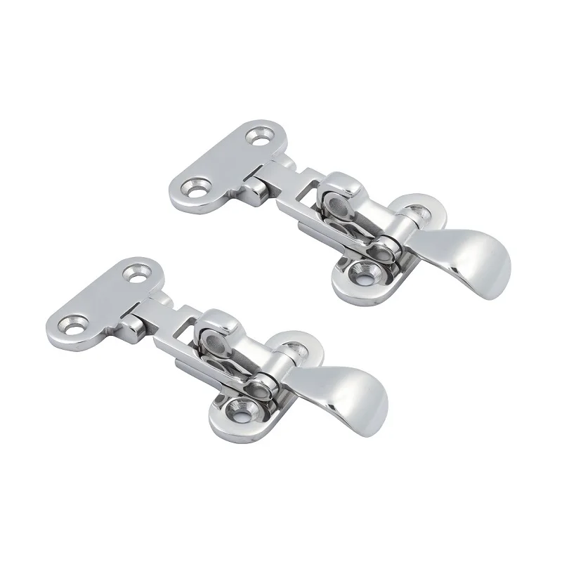 Deck Lock Hasp 316 Stainless Steel Lockable Hold Down Clamp Latch Fastener Mirror Polish For Marine Boat