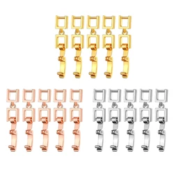 5 Pcs Jewelry Extenders Clasps Necklace Bracelet Extenders Foldover Extension Jewelry Clasp for Crafts Jewelry Making